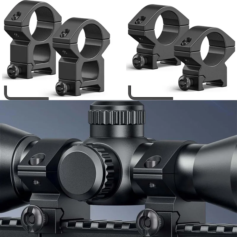 

CVLIFE 1 Inch Scope Rings 2 Pieces Picatinny Rail Scope Mount High Precision Rifle Scope Rings for Hunting Shooting Accessories