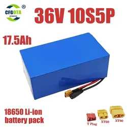 36V 10S5P 17.5Ah 1000W 18650 lithium-ion battery pack engine with original high power and built-in BMS protection