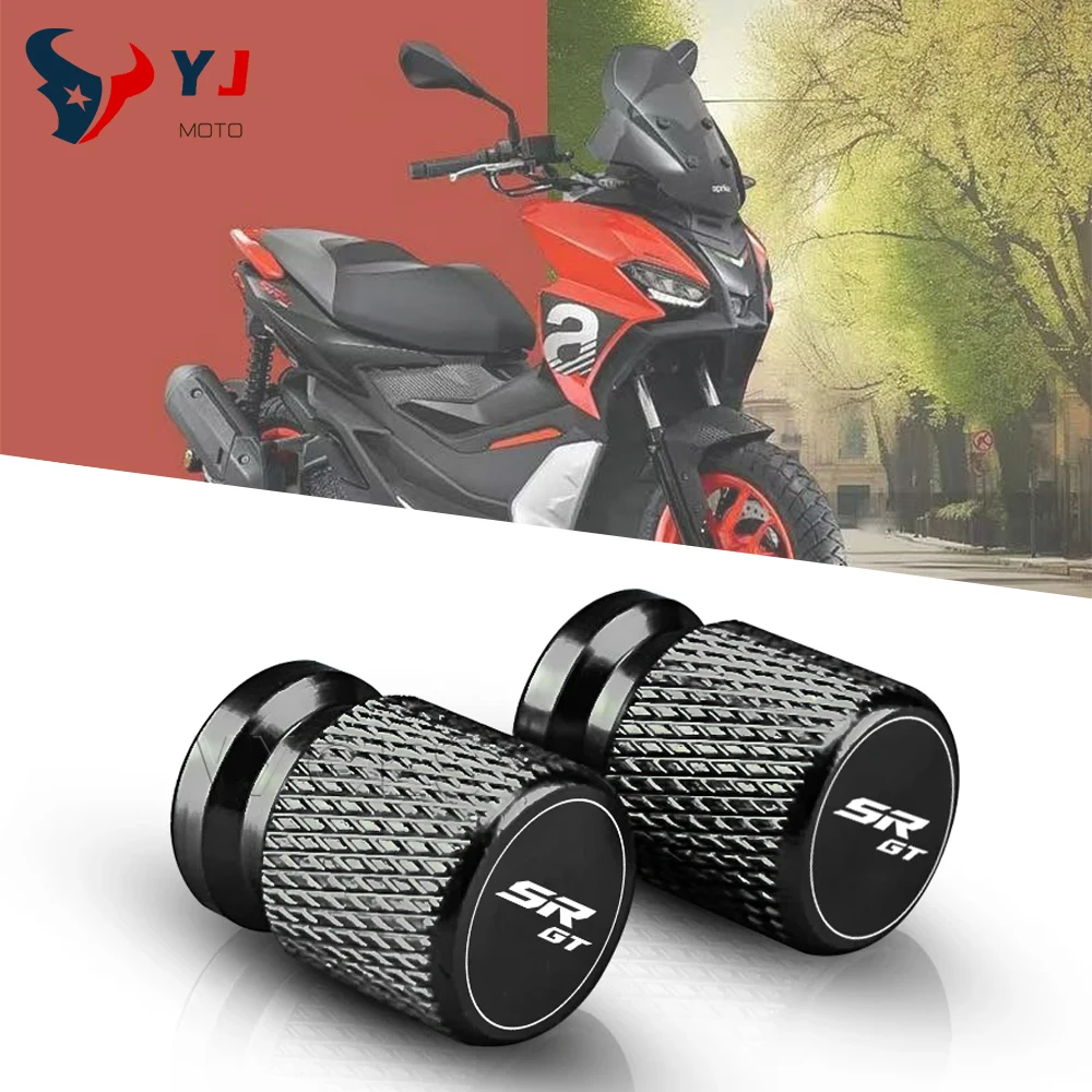 Neu für Aprilia SR GT 200 SR GT200 SRGT200 Motorrad Standard-Ventilkappen-Set Reifenkappen-Set aus Aluminium