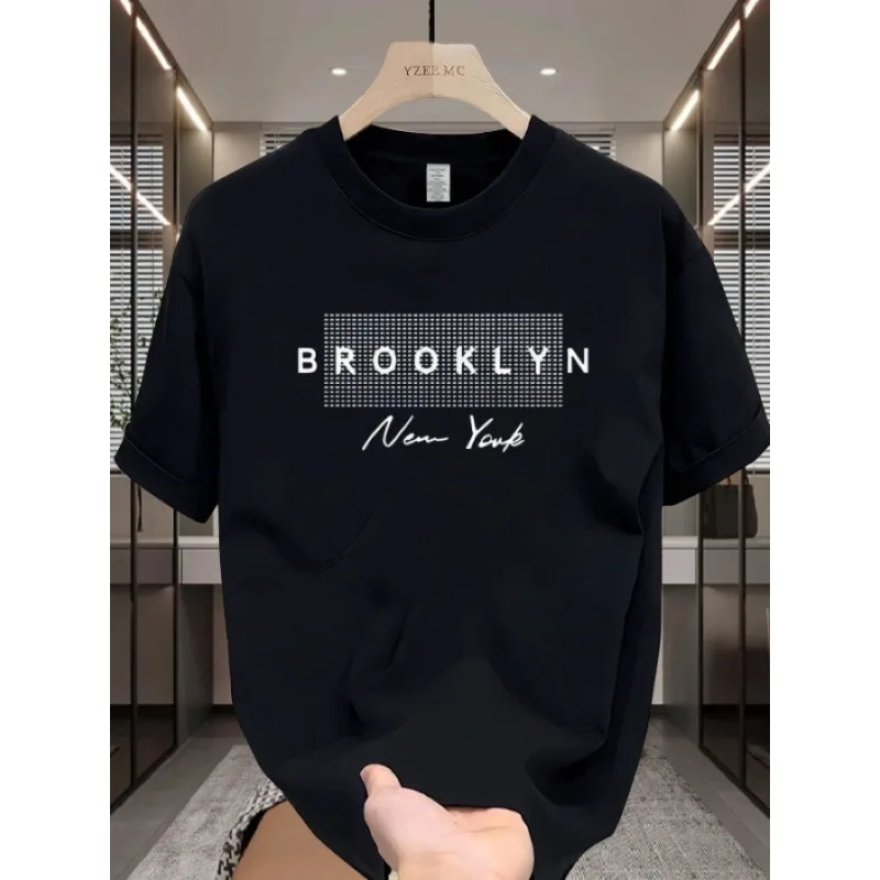 

Стильная футболка с буквенным принтом Лос-Анджелеса, одежда, лето 2024, мужская одежда, повседневная уличная мужская футболка с круглым вырезом и короткими рукавами, мужская одежда