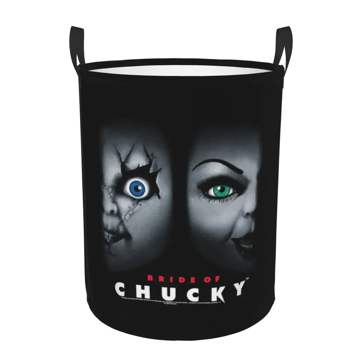 Bride Of Chucky Movie Laundry Basket Collapsible Child's Play Clothes Hamper for Baby Kids Toys Storage Bag