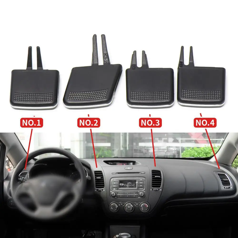 Car Front Air Conditioning Vent Toggle Piece Outlet Card Clip Wind Direction Plectrum Knob Repair Kit For Kia K3 2011-2018