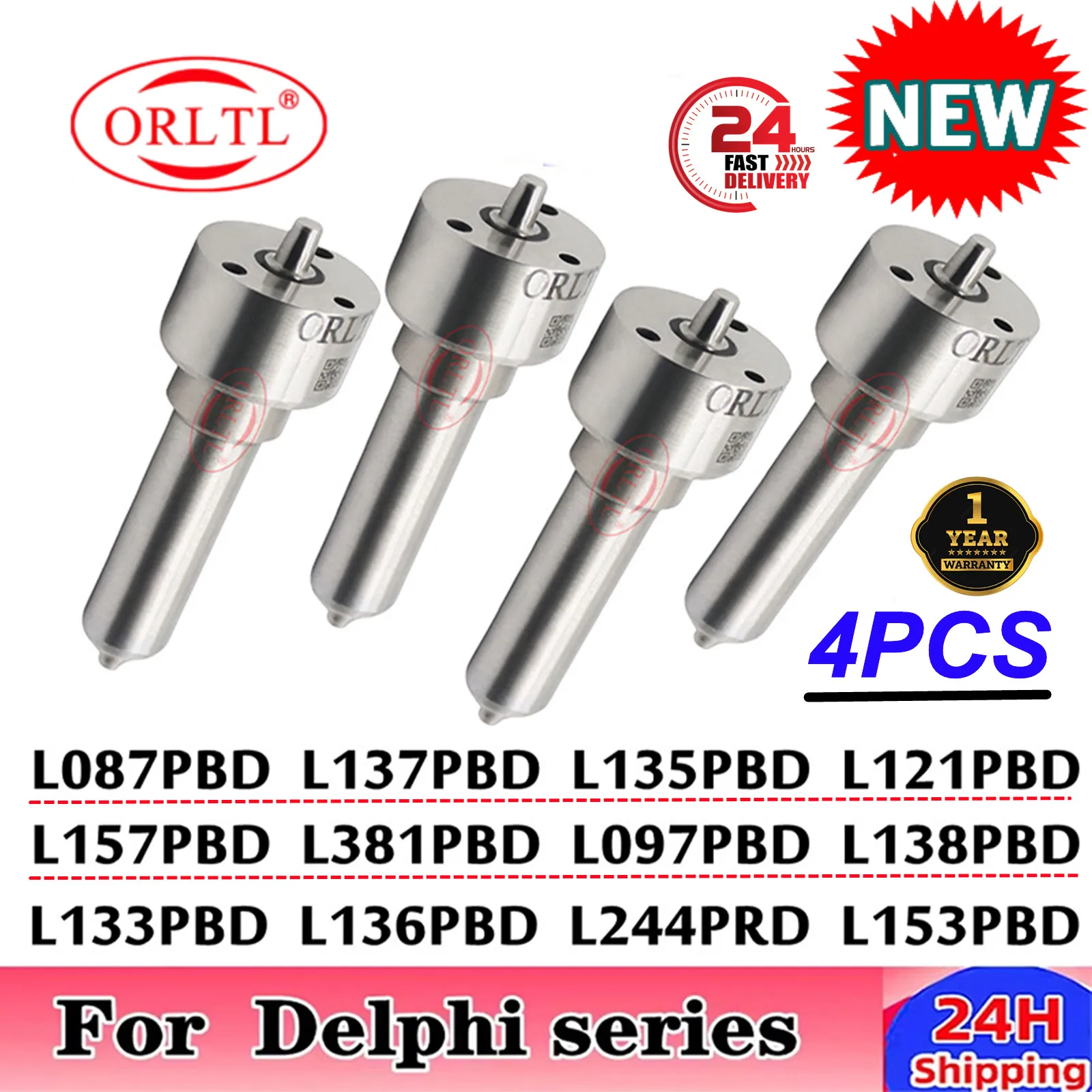 

4 PCS L157PBD L381PBD L097PBD L138PBD L133PBD L136PBD L244PRD L153PBD L087PBD L137PBD L135PBD L121PBD For Delphi Diesel Nozzle
