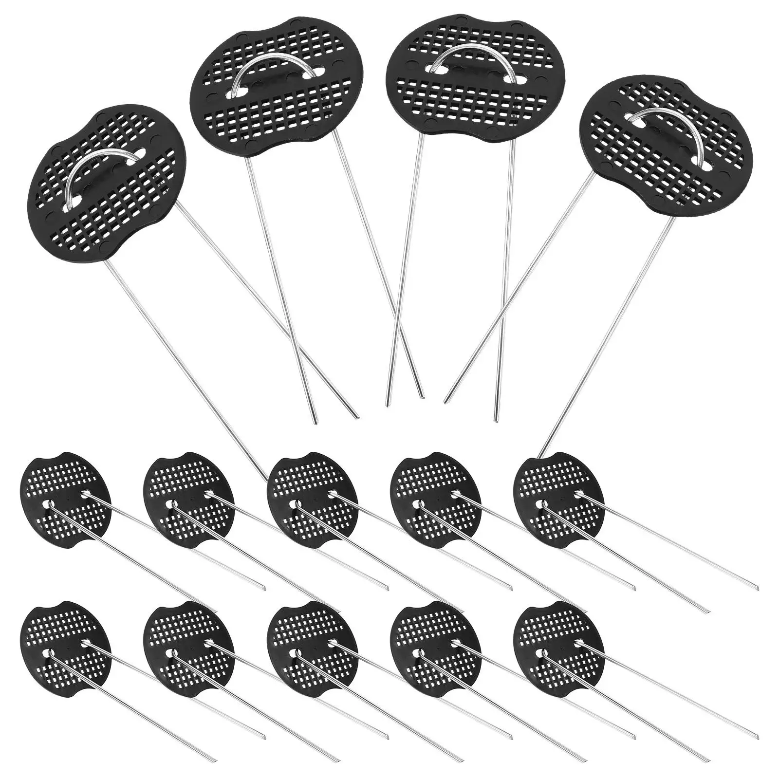 U shaped Ground Nails 4x40x150mm Galvanized Stakes for Greenhouse Tent Lawn Cloth Fixes Reusable Gardening Pegs