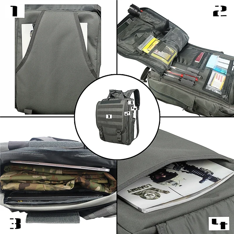 New Molle Laptop  Tactical Messenger Bags Computer Backpack Fanny Belt Shouder Camping Outdoor Sports