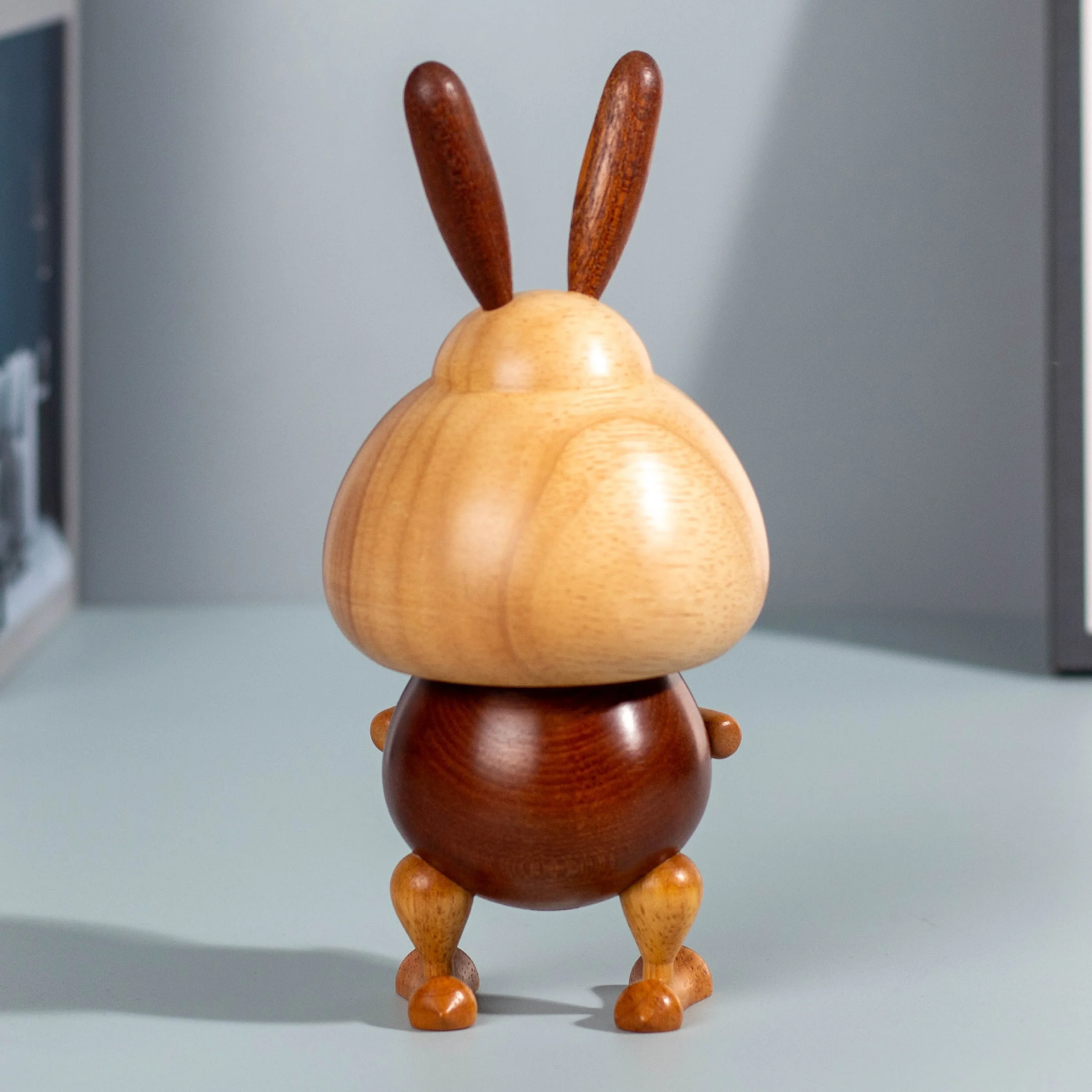 Kotak Musik Kelinci Zodiak Cina dari Kayu Kreatif Kerajinan Buatan dengan Logo Kustom untuk Hadiah Ulang Tahun Dekorasi Dalam Ruangan