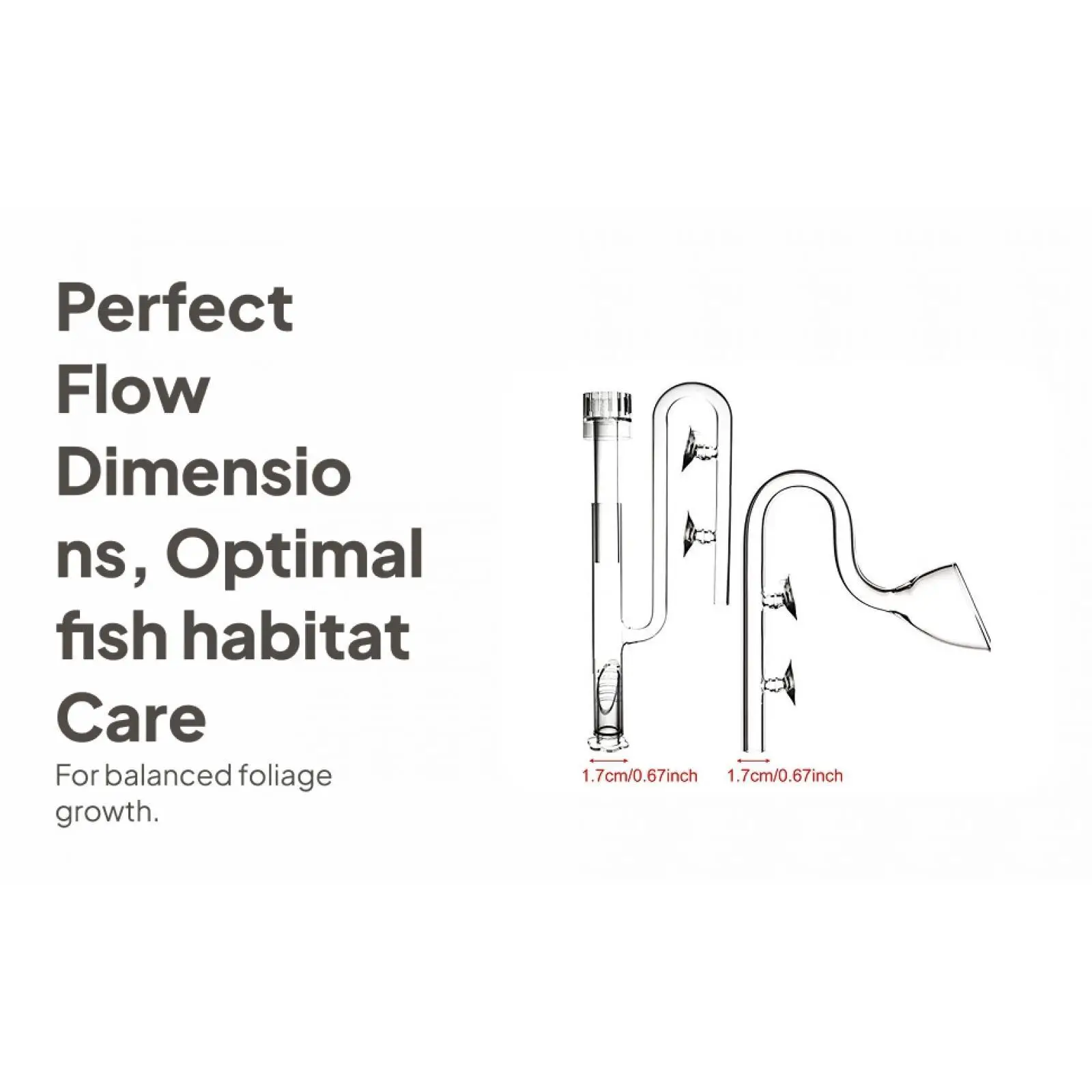 Aquarium Surface Skimmer Filter Glass Lily Pipe System for Fish Bowl Inlet Outflow Water Filtration