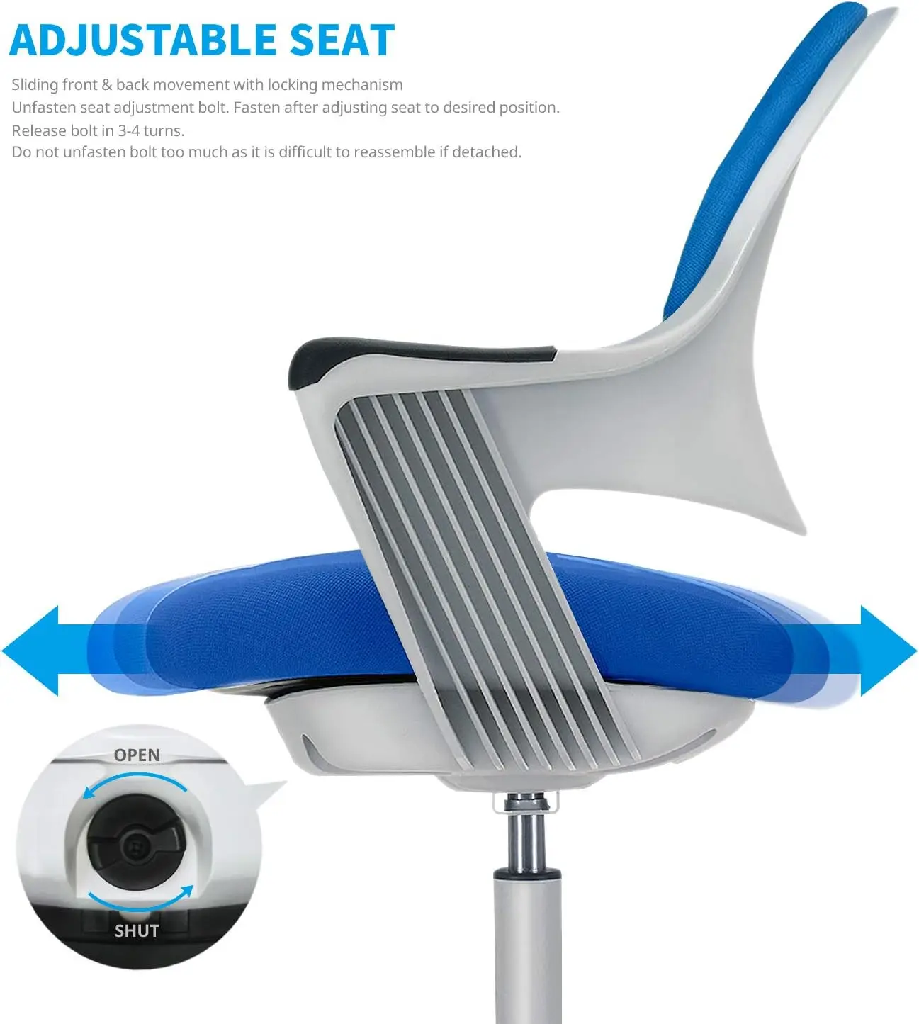 Sedia ergonomica con poggiapiedi |