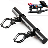 GUB 20CM Carbon Tube Bicycle Handlebar Extender Mount MTB MTB Bike Cycling Headlight Bracket Lamp Flashlight Holder Accessorie