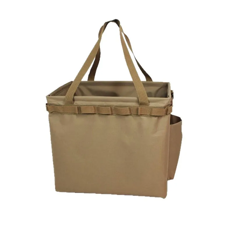 

Large capacity steel wire tote bag, multi-functional travel storage bag, picnic car folding kit waterproof