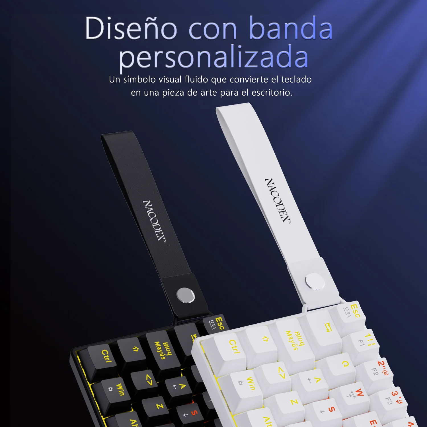 AJAZZ NK61 Spanish Layout 61-Key Wired Gaming Mechanical Keyboard Supports Full-Key Hot Swapping, Suitable for Office and Gaming
