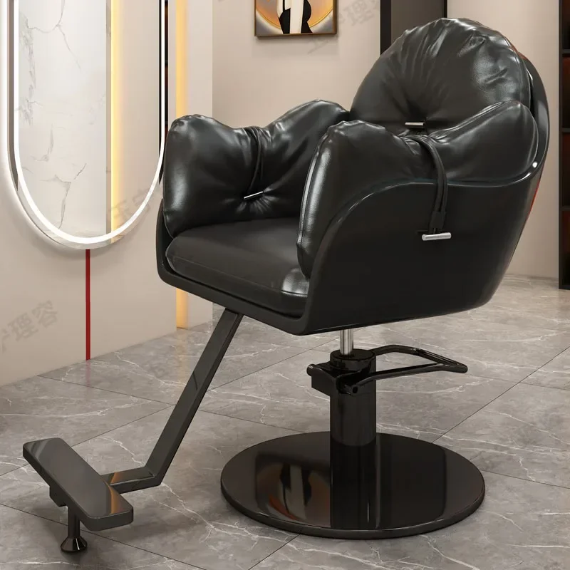 

-Lifter Comfortable Barber Chair Adults Backrest Esthetician Luxury Barber Chair