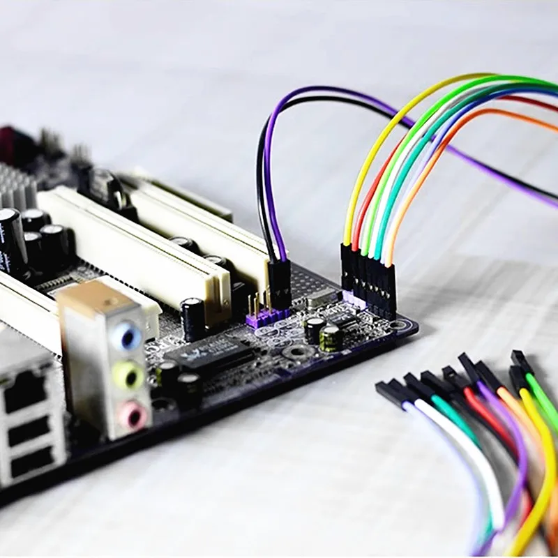 10 stücke 1P Super Weiche Silikon 24AWG Gold Platte Dupont Kabel Für Arduino 10 cm 20 cm 30 cm 2,54mm Pitch Männlich Weiblich Dupont Jumper Draht – Detail 9