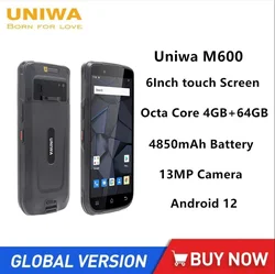 Uniwa-Smartphone robuste Mfemale 4G, téléphone portable, 6 pouces, Mini PAD, Octa Core, 4 Go de RAM, 64 Go, Dean, Android 12, étanche, 4850mAh, 13MP, NDavid