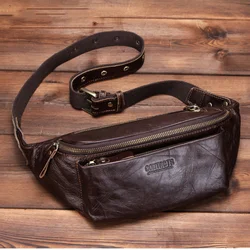 Männer Taille Tasche Aus Echtem Leder Für Telefon Männer Reise Fanny Pack Brust Tasche Männlichen Heuptas Saco Da Cintura Cinturon dinero Mann Beutel