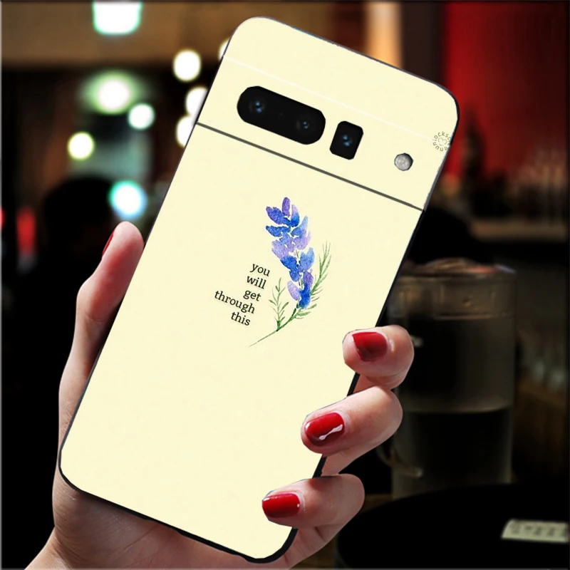 

Phone Case For Google Pixel 10 9 Pro XL 9A 8 7 6 Pro Pixel 8A 7A 6A Pixel 8 7 6 5 Art Aesthetic Flower Word Quotes