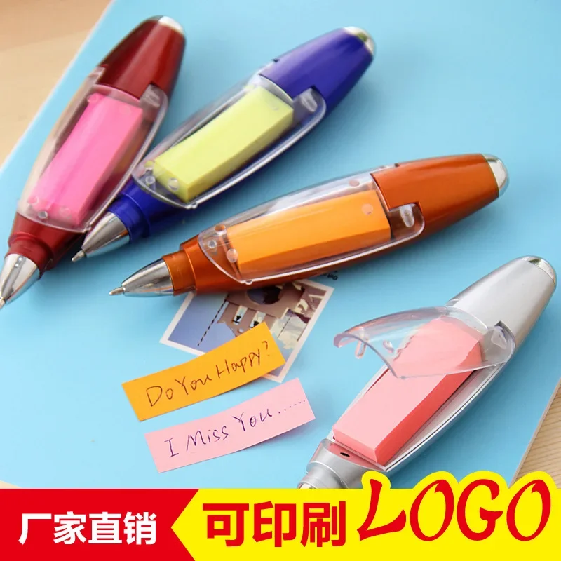 24pcs advertising pen ballpoint pen wholesale multi-function lanyard note paper light pen