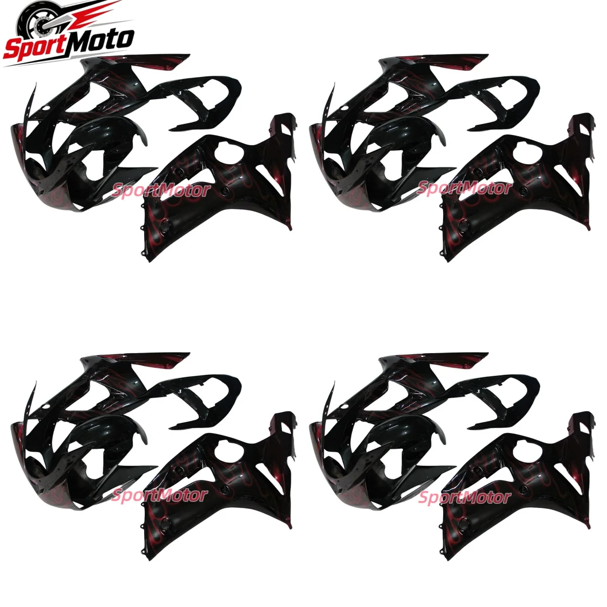 Motorcycle Unpainted Injection Cowl Bodywork Fairing Kit For Kawasaki Ninja ZX6R 2003-2004