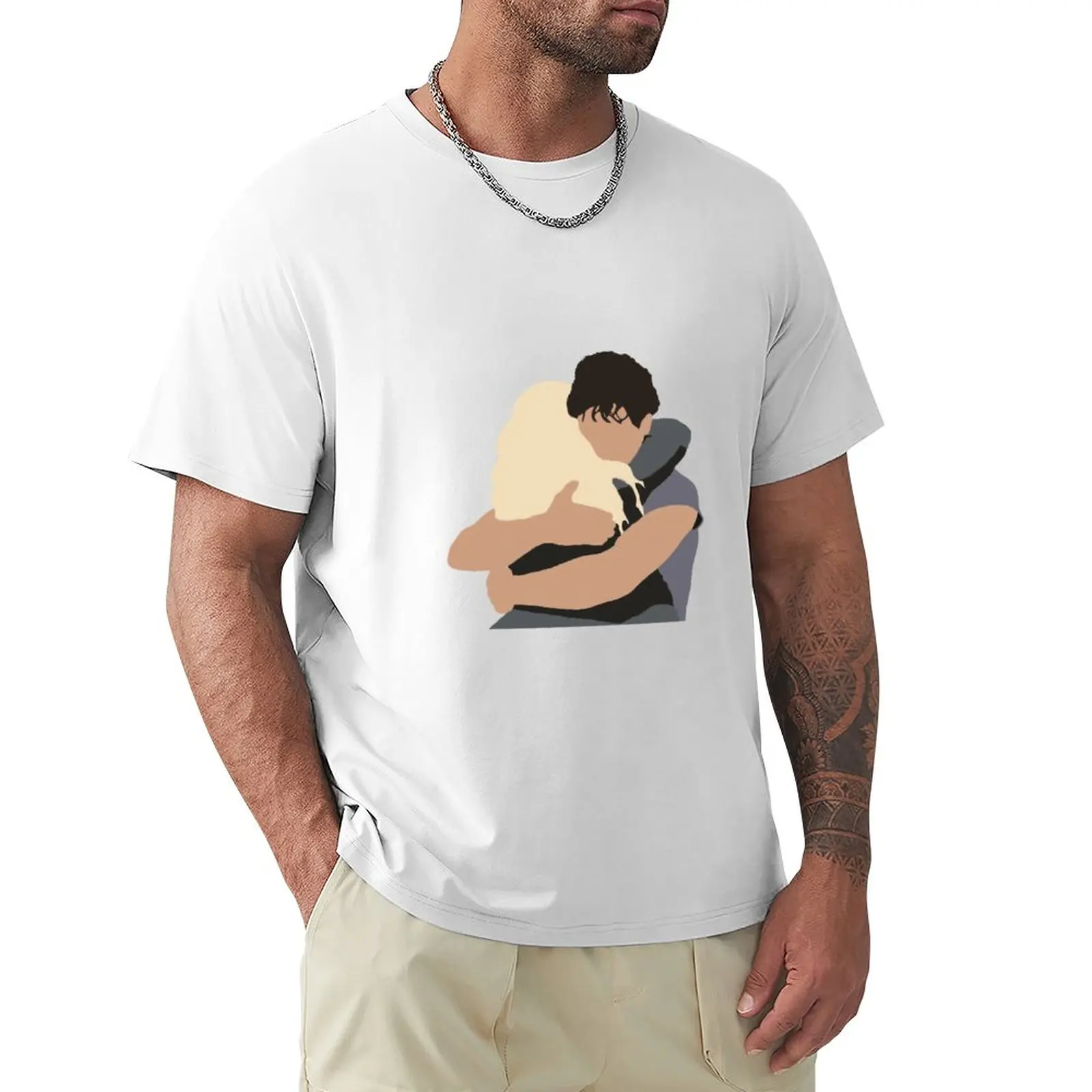 bellamy clarke hug painting T-Shirt new edition summer top heavyweight t shirts for men