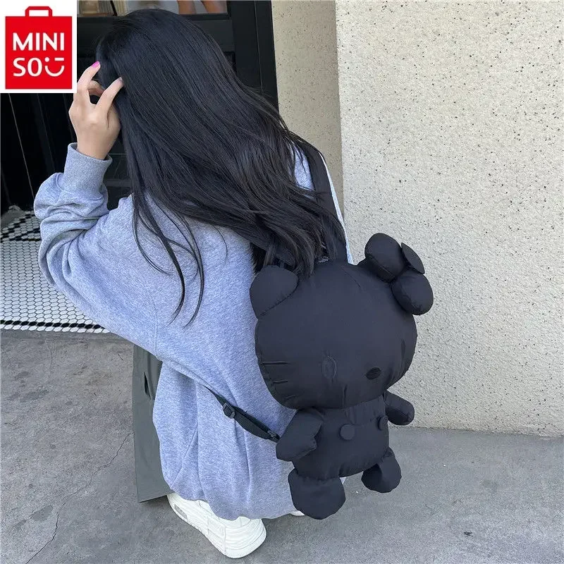 Miniso Sanrio Hello kitty Schmetterling süße Puppe Rucksack Damen Retro Mode Denim multifunktion ale vielseitige Aufbewahrung Rucksack