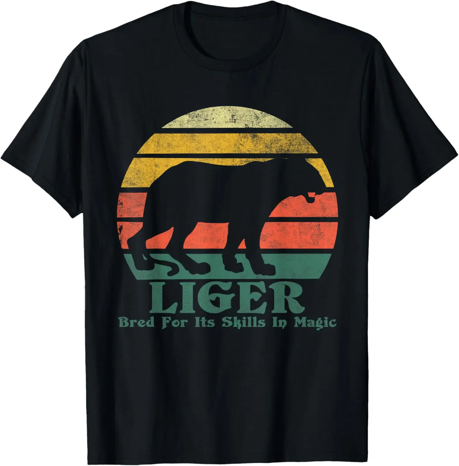 Retro Vintage Liger Tiger Lion Magic Beast Graphic T-Shirt