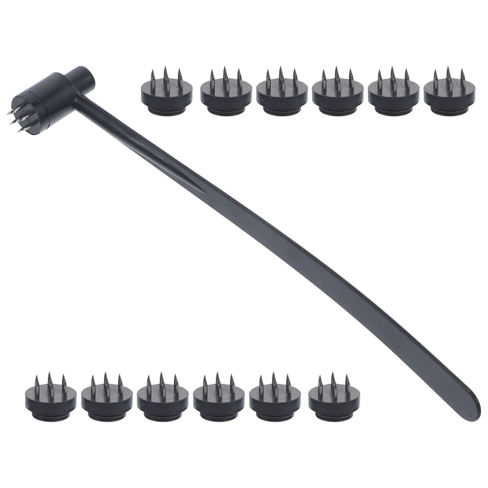 

Plum Blossom Needle Detachable Skin Needles Hammer Set Lightweight ABS Stainless Steel Beauty Tool