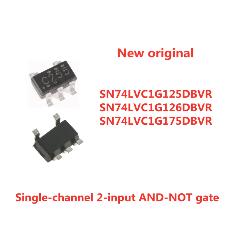 20PCS SN74LVC1G125DBVR SN74LVC1G126DBVR SN74LVC1G175DBVR SOT23-5 Single-channel 2-input AND-NOT gate Logic chip