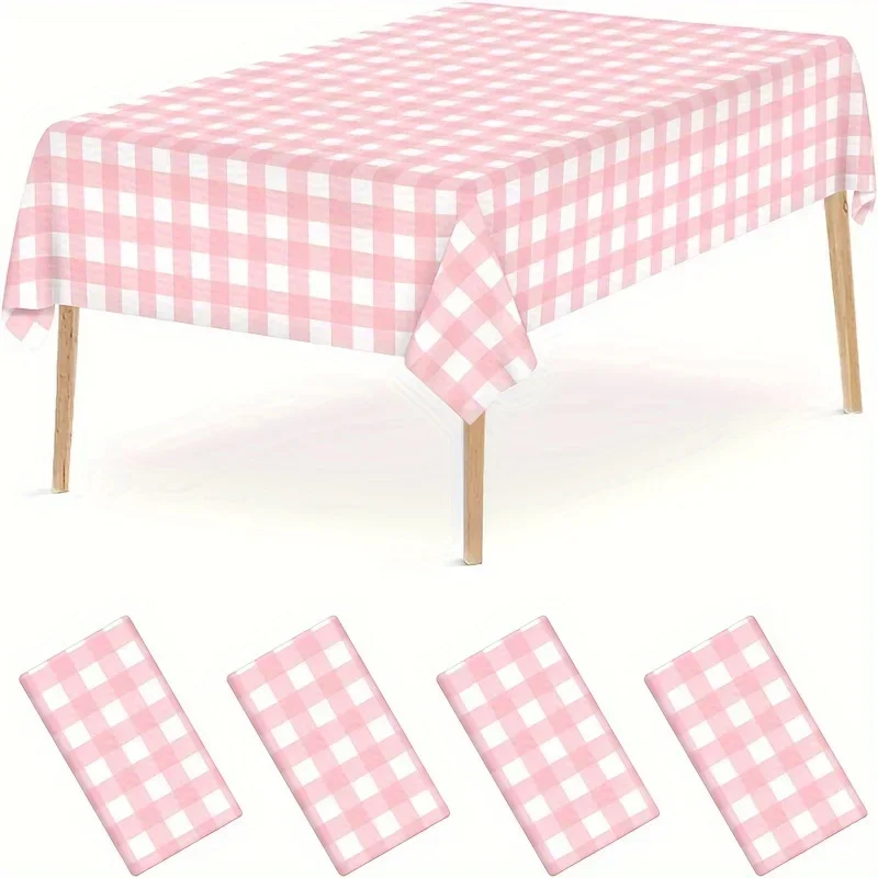 1Pcs Waterproof Oilproof Disposable Plastic Tablecloth 137x274cm PEVA Table Cover for Party Wedding Restaurant Dining Decoration