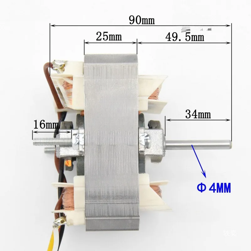 84 Shaded Pole Blower Motor 3 Speed Exhaust Fan Motor Full Copper For Range Hood Oven