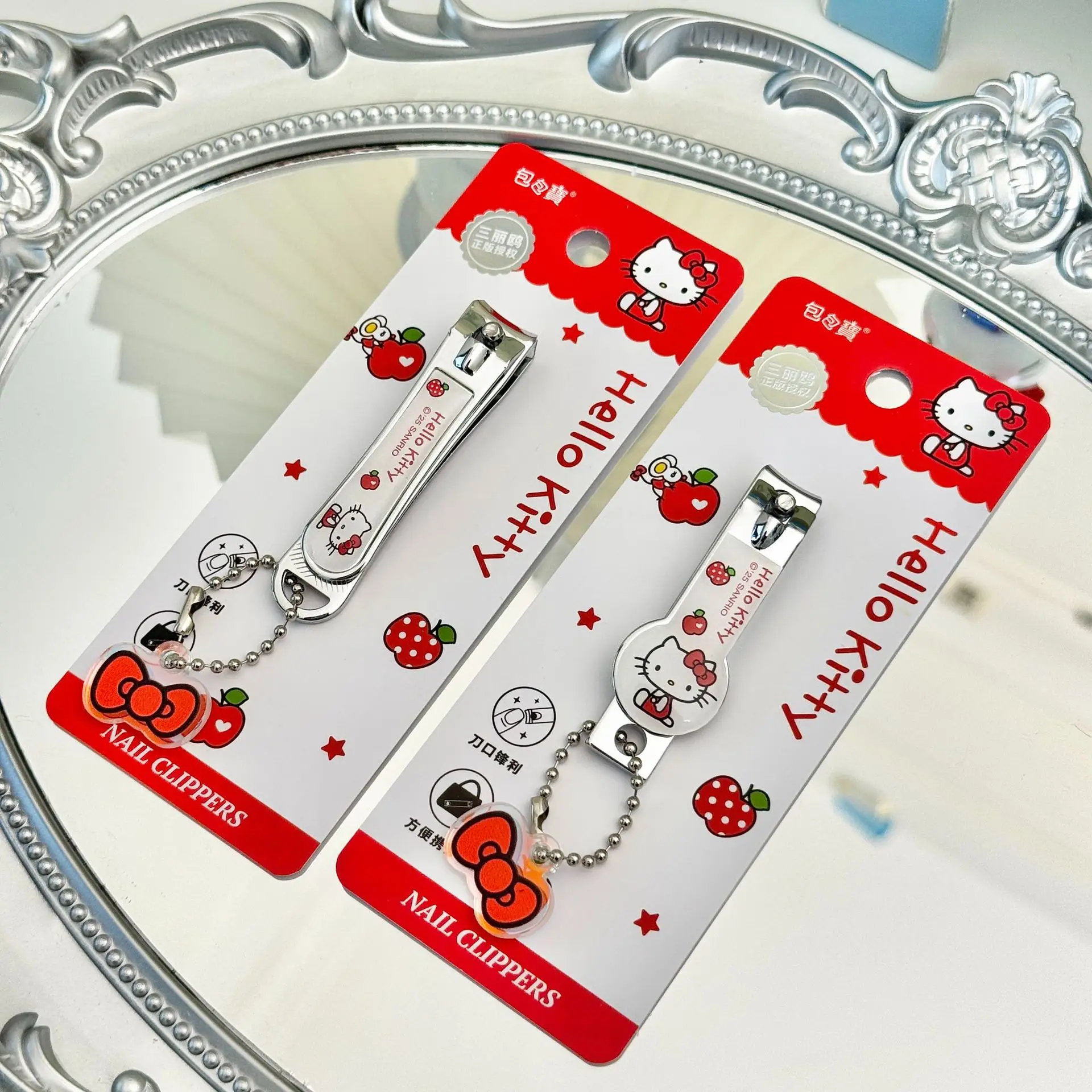 

Аниме-ножницы для ногтей Hello Kitty Kawaii, оригинальные, мультяшные, для студентов, портативные, из углеродистой стали, плоские, для детей, в подарок
