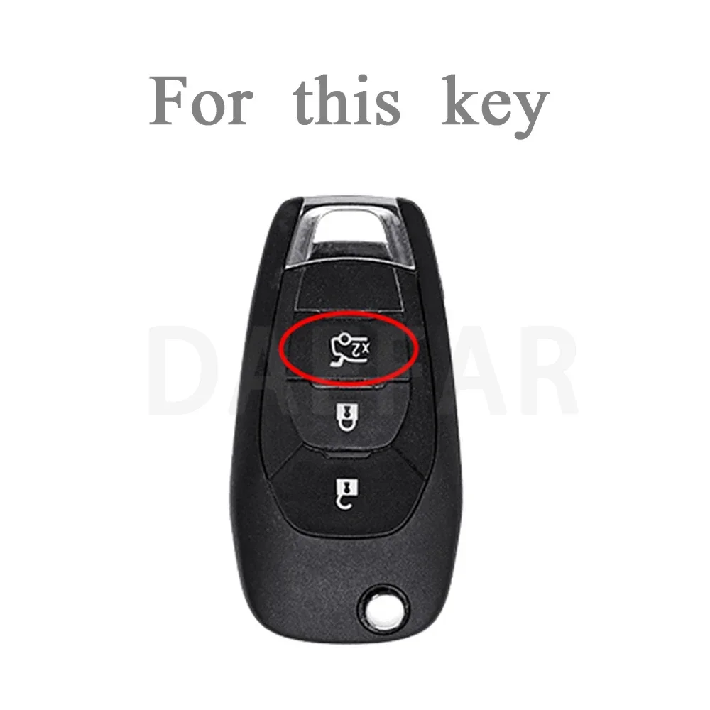 3 Buttons TPU Remote Flip Car Key Shell Case for Chevrolet Cruze Trax LS Badge Spark Sonic Aveo Tracker Onix RS Trailblazer