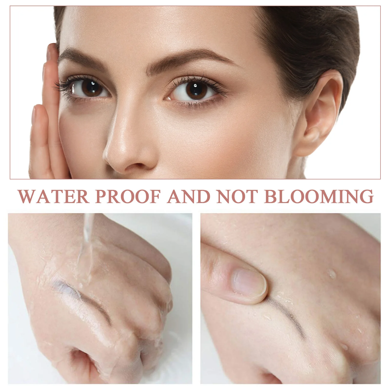 3 قطع من جل تظليل الحواجب مقاوم للماء ومقاوم للعرق وإعداد الحواجب بحجم طبيعي سميك لإصلاح القهوة السوداء والبني #4