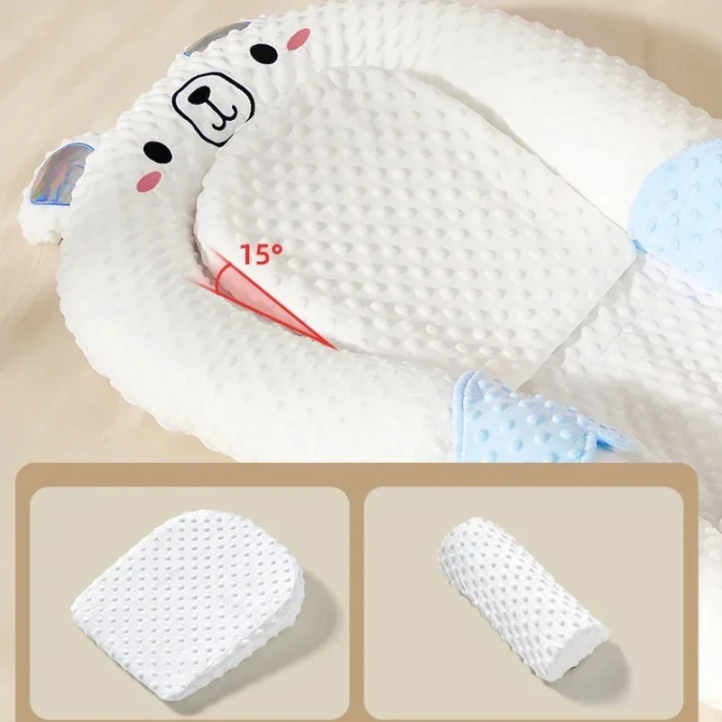 93 Baby Lounger Sleep Positioner - Anti-Reflux Cushion for Newborns, Prevents Startle Reflex, Newborn Sleep Aid.