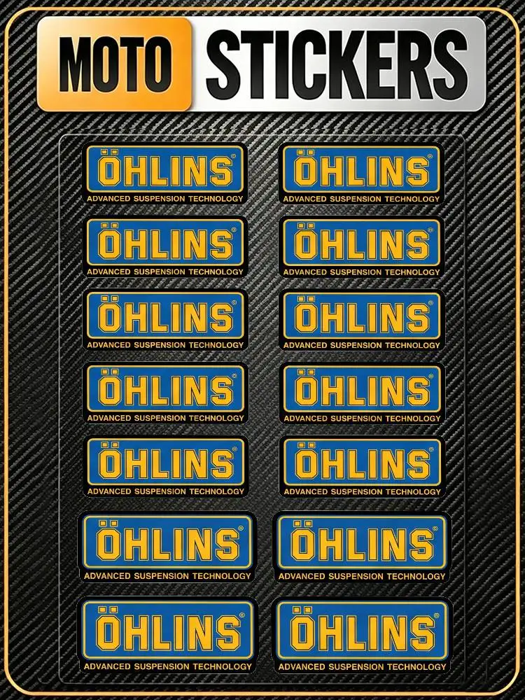 

FOR OHLINS Safety Reflective Waterproof Auto Decal Scratch Cover Stickers Universal For Bike Helmet Mug Refrigerator