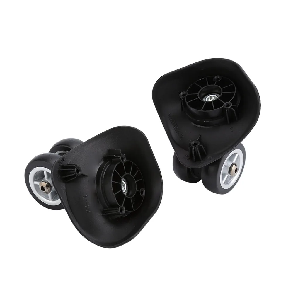 1Pair Durable PVC Luggage Wheel Replacement Black Swivel Casters Suitcase Wheel Trolley Wheels Luggage Repair