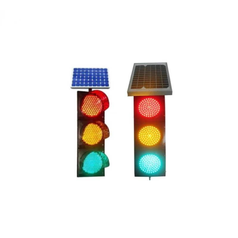 Wireless Remote Control Solar Panel Power LED Pedestrian Traffic Signal Light