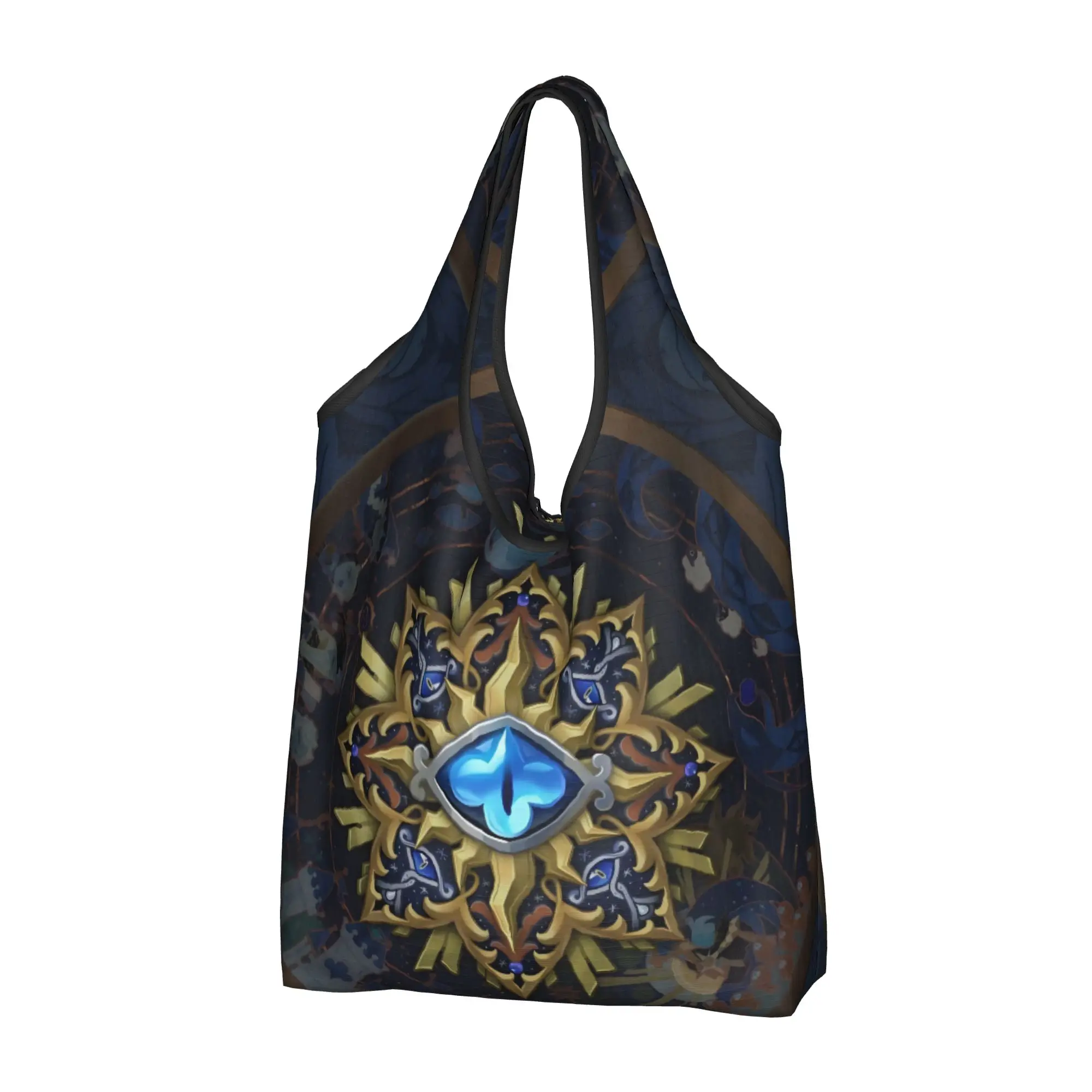 Cookie Run Kingdom Game Anime  Groceries Shopping Bag Funny Shopper Tote Shoulder Bag Large Capacity Portable Cartoon  Handbag