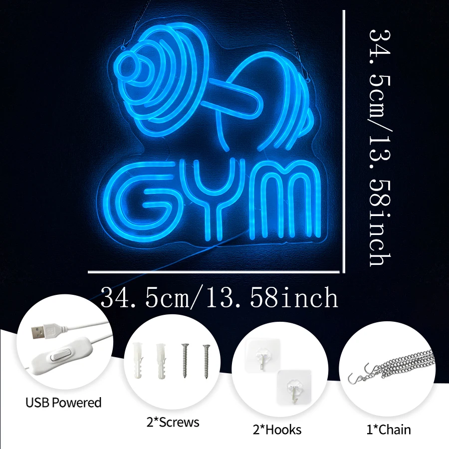 Enseigne néon « Mode Gym Actif - Home Gym Neon Sign avis et prix