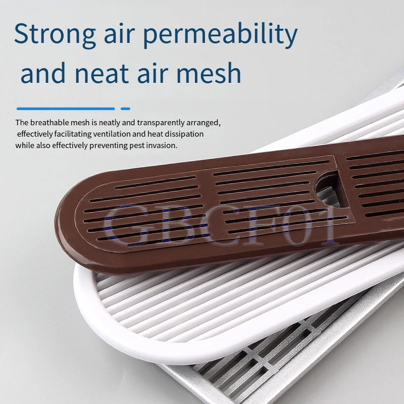 Breathable Mesh Ventilation Grille Rectangular Cabinet Wardrobe Air Vent Shoe Cabinet Decorative Cover Hardware Accessories 45mm