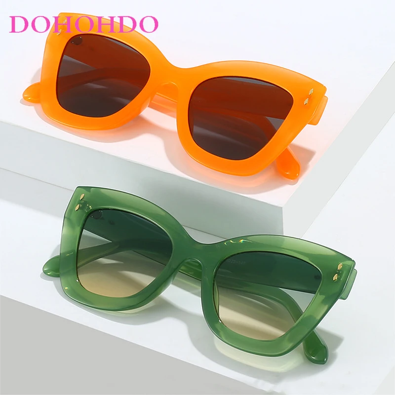 خمر عين القط النظارات الشمسية للنساء الرجال الموضة الفاخرة العلامة التجارية تصميم تتجه ظلال للجنسين في الهواء الطلق القيادة نظارات شمسية UV400 #2