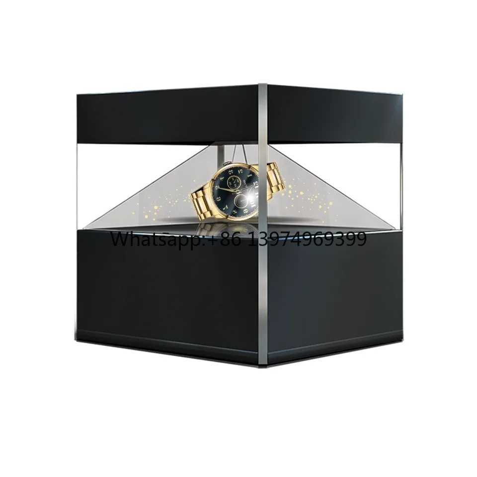 Electric 3D Hologram Pyramid Glass Showcase 16:9 Holographic Display Style