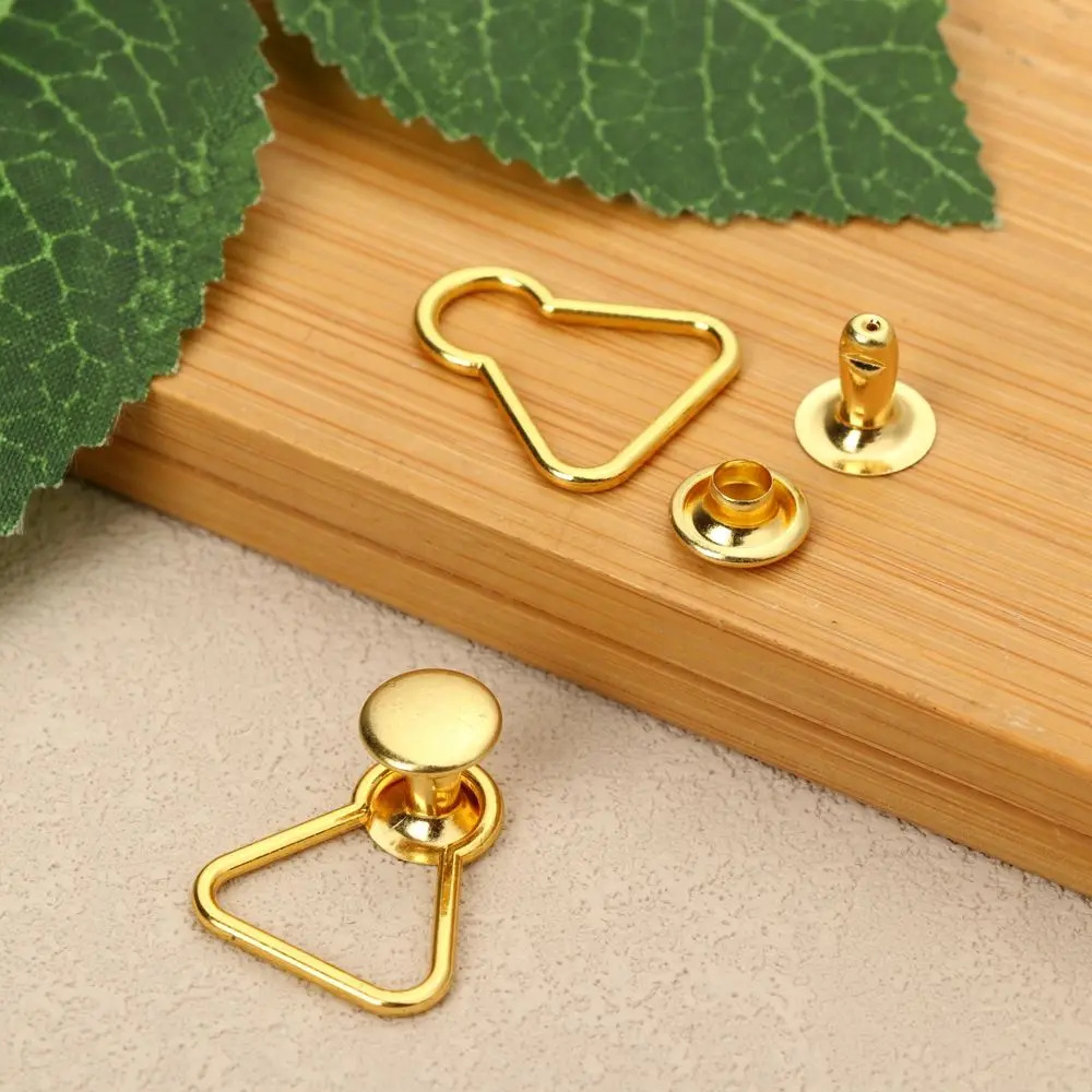 4Sets Mini Gourd Style DIY Metal Buckle Trousers Bags Accessories Dolls Buckles  Belt Buttons