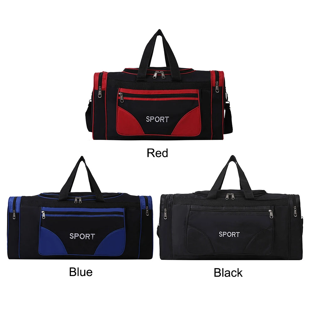 Oxford Fitness Bag Large Capacity Fitness Training Bag Multifunctional Adjustable Shoulder Strap with Zipper for Travel Swimming