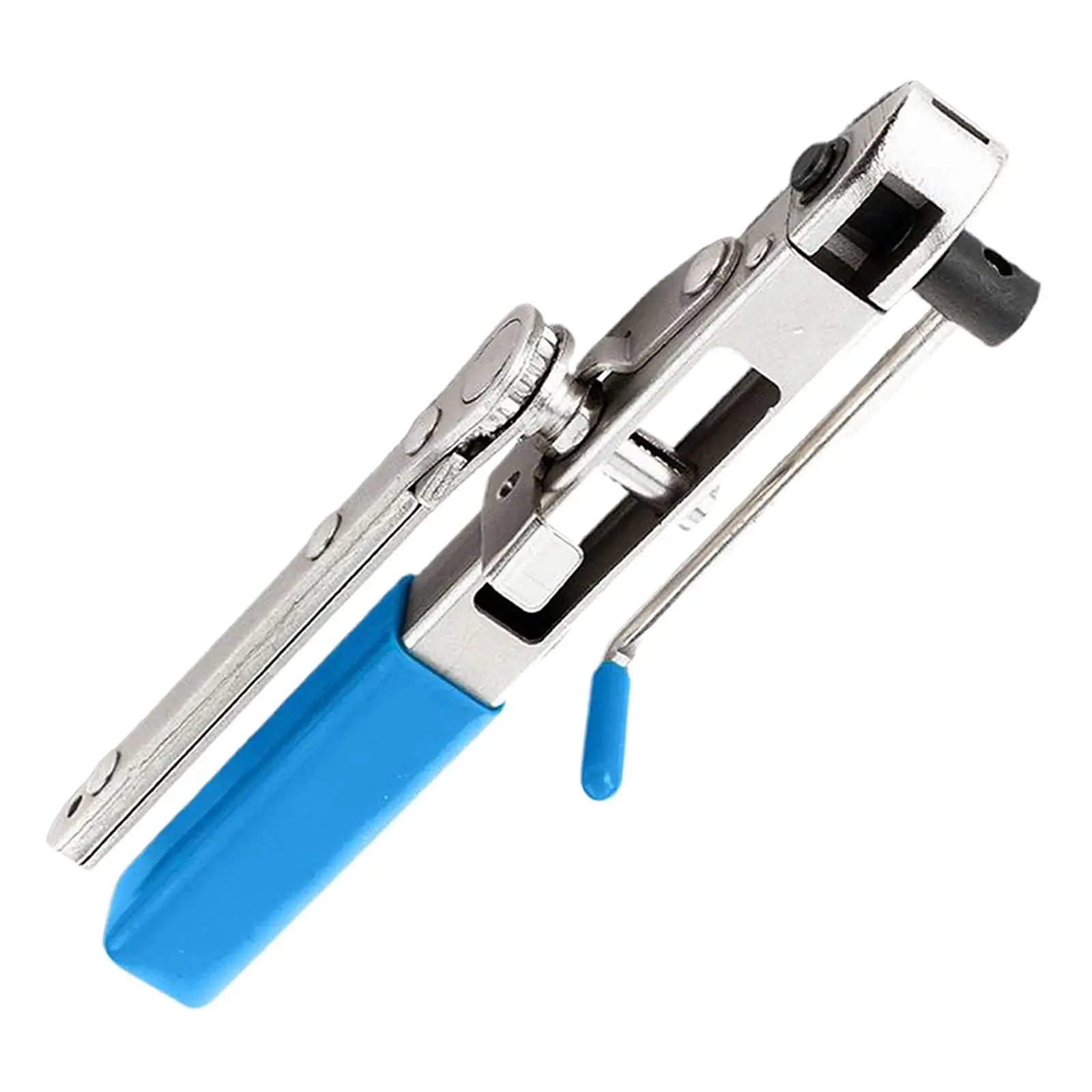Sturdy CV Joint Boot Clamp Blue and Silver Steel Universal Banding Pliers for Automotive Tension Repair