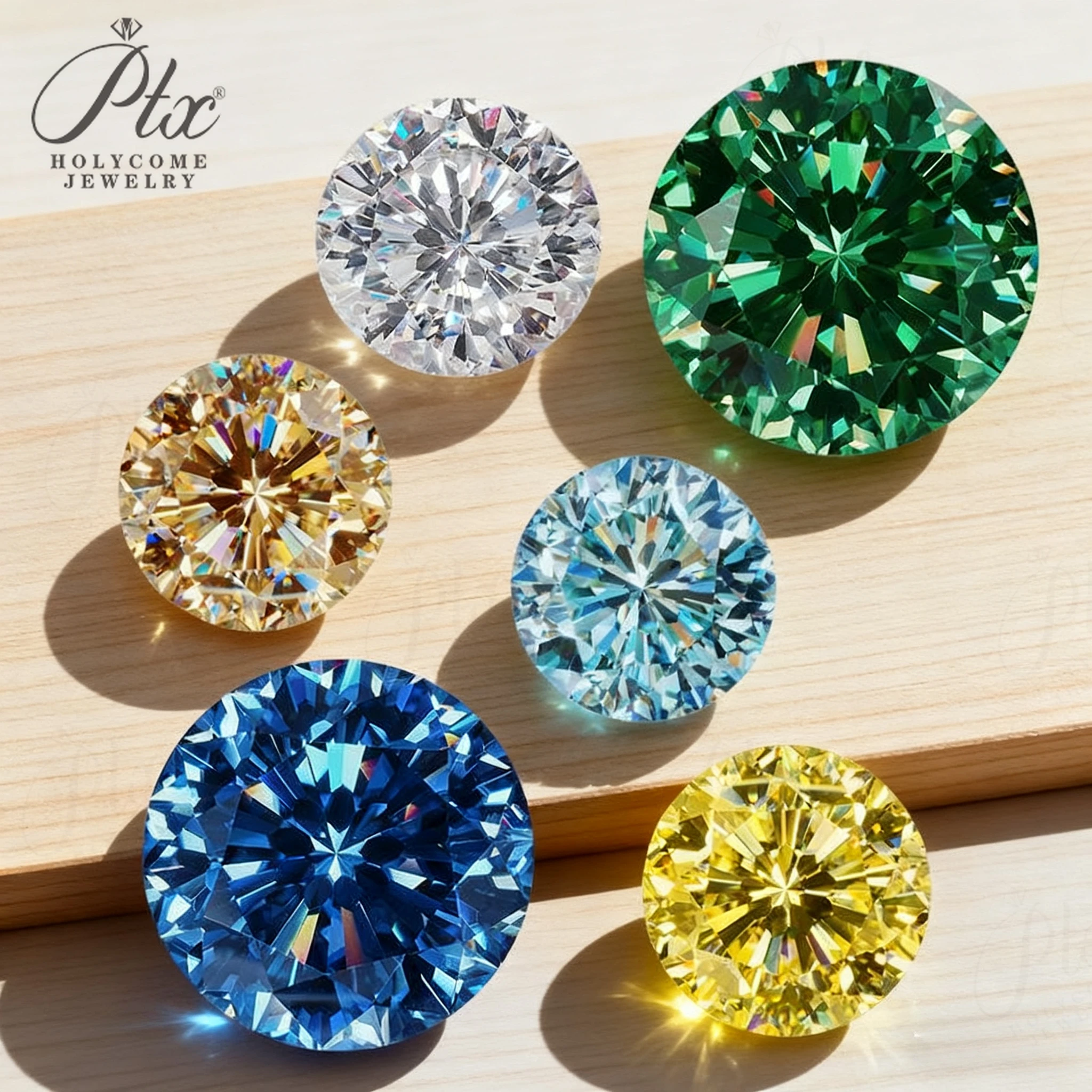 مويسانيتي متعدد الألوان مع 9 قلوب 1 أحجار كريمة مقطوعة بالزهور لخواتم وقلائد وأساور ومشاريع صنع المجوهرات الراقية