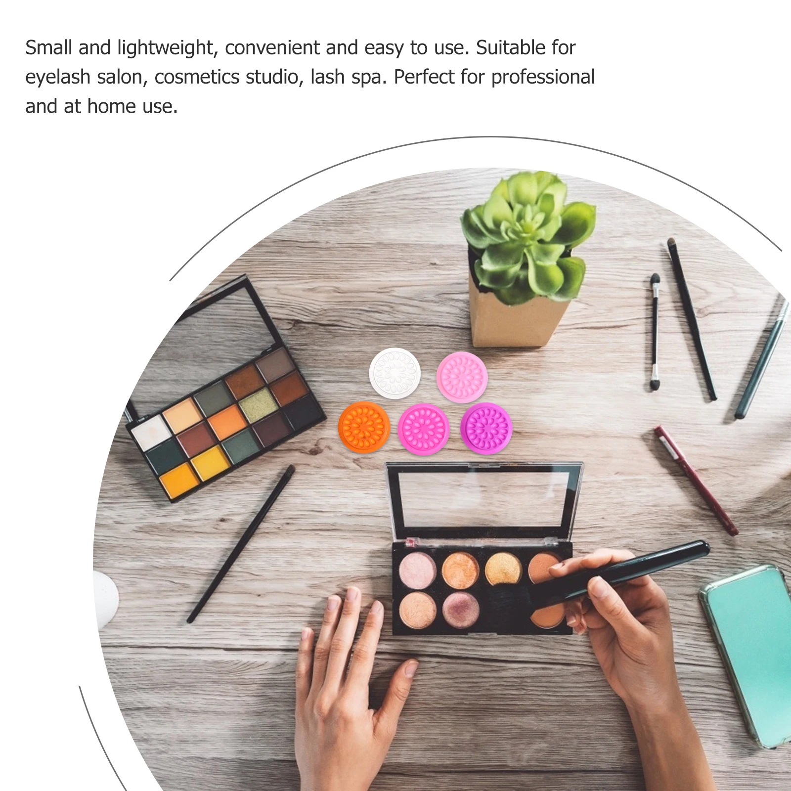 100 قطعة شكل زهرة رمش تمديد حامل الغراء حاوية الغراء علبة بلاستيكية خفيفة الوزن لاستخدام تمديد الرموش كاذبة #2