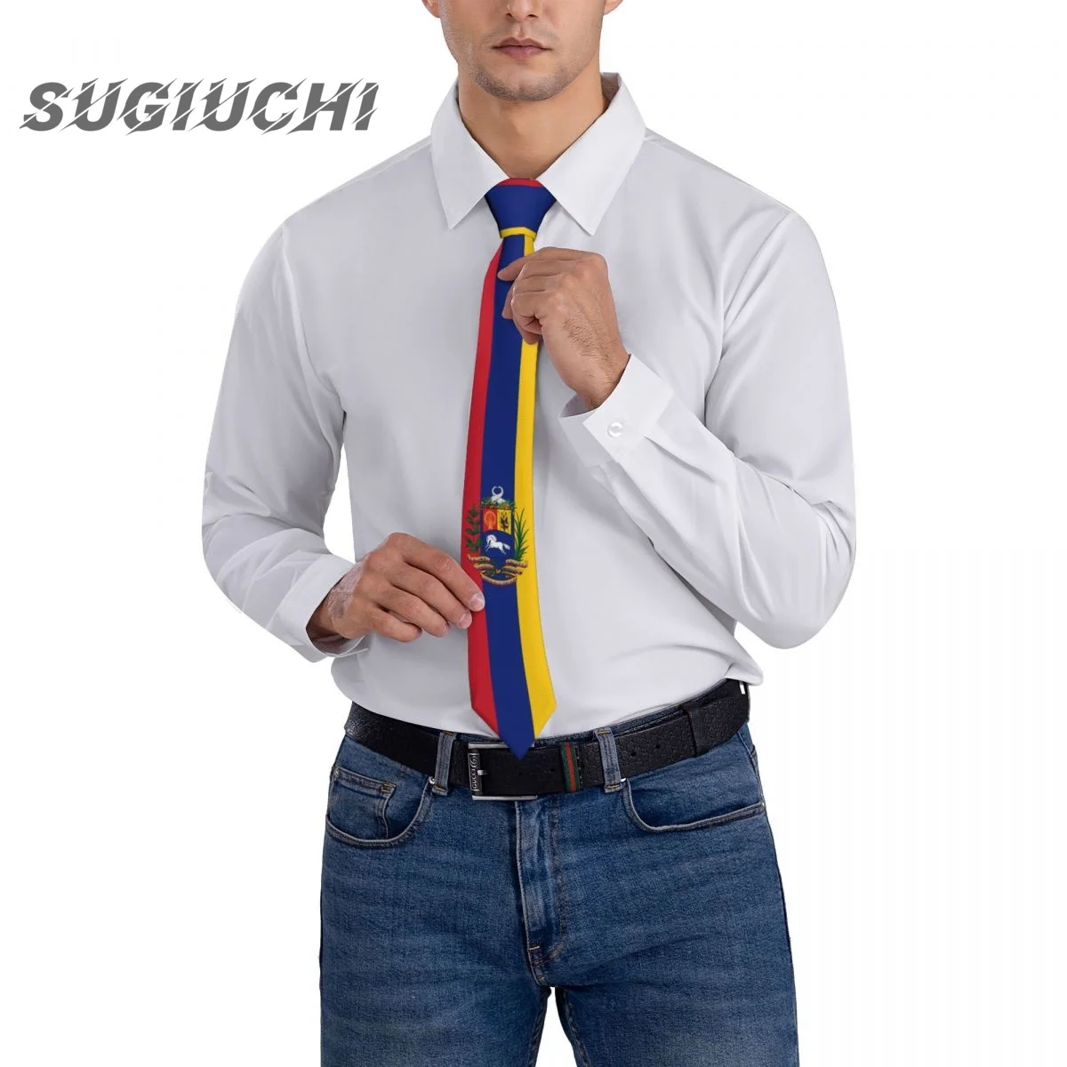 Venezuela Country Flag Neck Ties For Men Women Casual Plaid Tie Suits Slim Wedding Party Necktie Gravatas