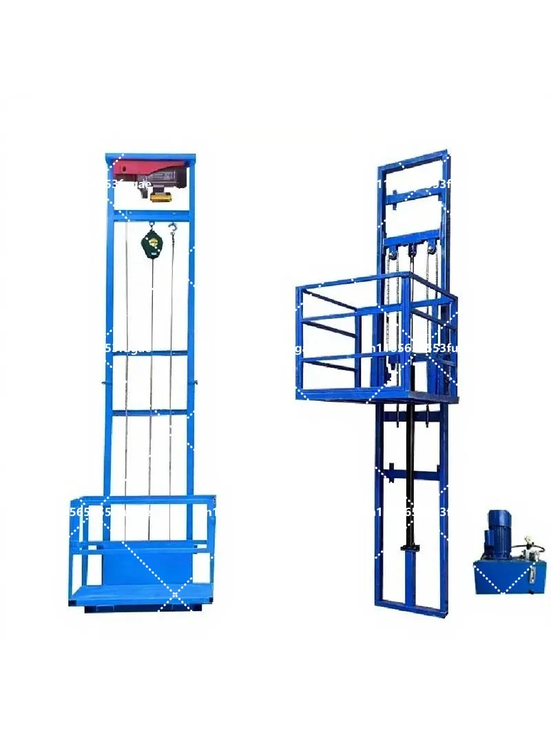 Hydraulic Lift Freight Elevator Small Household Electric Platform Lift Double Track Workshop Lifting Platform