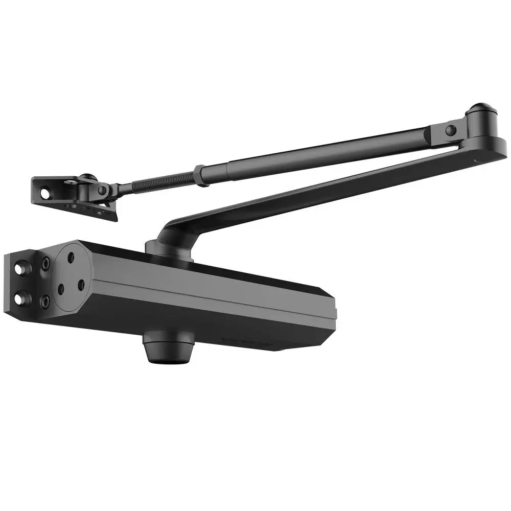 

Heavy Duty Automatic for door Closer for Up to 265 Lbs Adjustable Hydraulic Buffer Easy Install Cast Aluminum Black