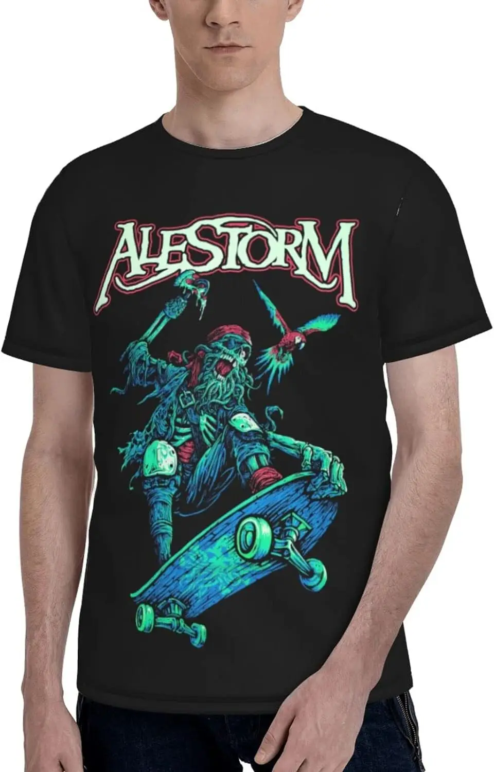 Alestorm T Shirt Man Sports Polyester Shirts for Mens Workout Under Shirt